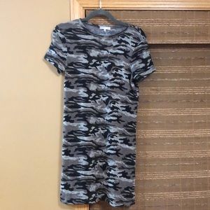 Small camo t-shirt dress.